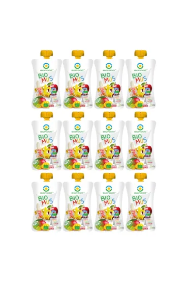 Bio Food Mus mango-bananowo-jab�kowy zestaw 12 x 90 g Bio