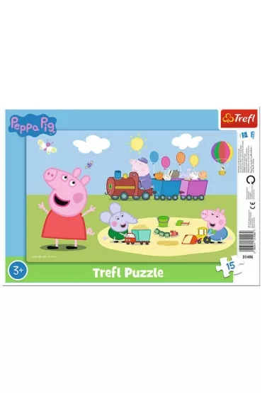 Puzzle ramkowe 15 el. Wesoy pocig Peppa Pig 31406 Trefl