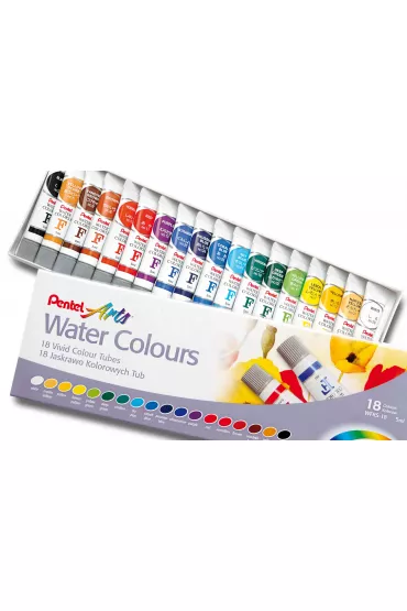 Pentel Farby akwarelowe w tubach 18 kolor�w