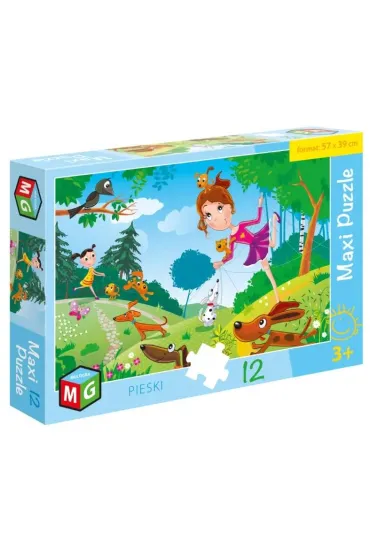 Puzzle maxi 12 el. Pieski Multigra