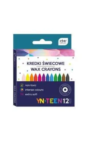 Interdruk Kredki �wiecowe 12 kolor�w