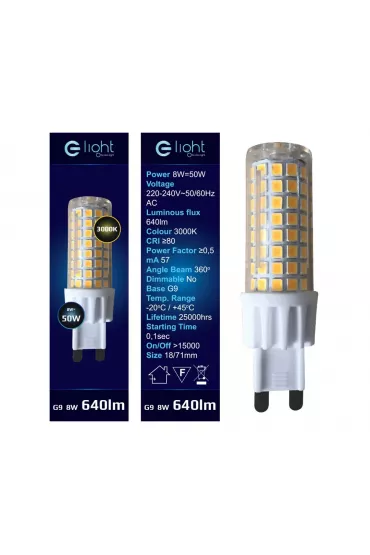 Eko-light �ar�wka LED 7W G9 Ciep�a 3000K
