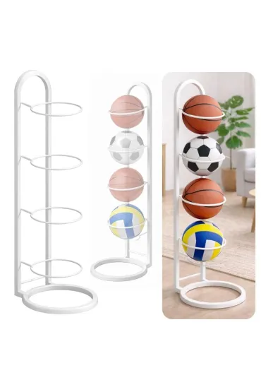 LeanToys Stojak pionowy metalowy rega� na pi�ki