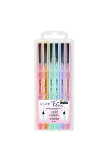 Marvy Cienkopisy Le Pen Flex Pastel 6 kolor�w