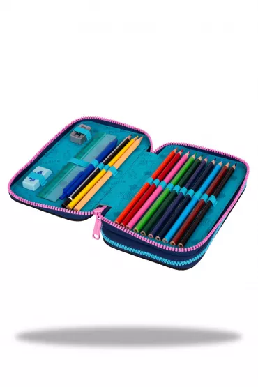CoolPack Pi�rnik podw�jny z wyposa�eniem Jumper 2 Stitch Blue