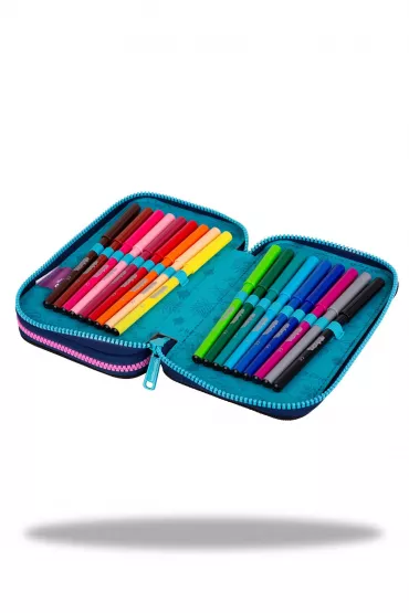 CoolPack Pi�rnik podw�jny z wyposa�eniem Jumper 2 Stitch Blue