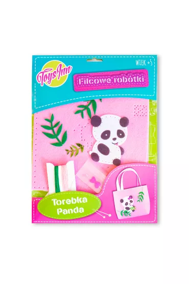Filcowa torebka Panda r�owa Stnux