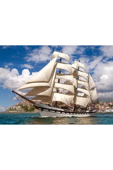 Puzzle 500 el. Wysoki statek odp�ywaj�cy z Harbour Castorland