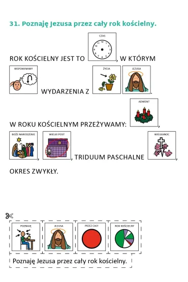 Poznaj� Jezusa. Karty pracy dla uczni�w ze specjalnymi potrzebami edukacyjnymi i trudno�ciami w komunikowaniu si�. Cz�� 2 - Anna  Mielecka, �ukasz Barszczewski, Marcin Klotz, Ewelina Anna Turko