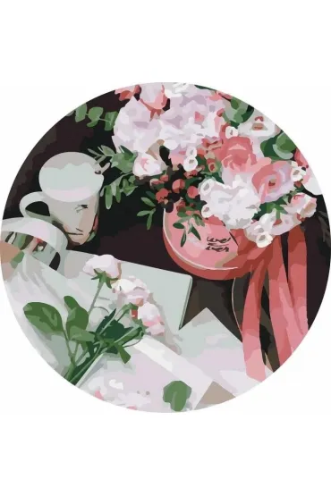 Twoje Hobby Malowanie po numerach okr�g�e - Dobry ranek 40cm