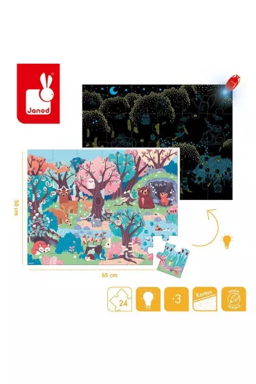 �wiec�ce puzzle z mini-lampk� UV Las Janod