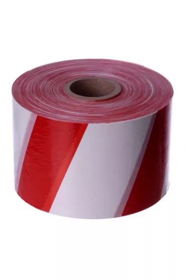 Pakart Ta�ma ostrzegawcza czerwono/bia�a 80mm x 100m