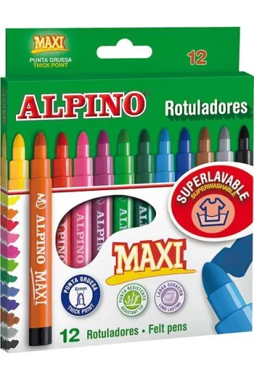 Alpino Flamastry Maxi 12 kolor�w