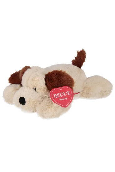 Pluszak pies le��cy 38cm bez/br�zowy BEPPE 14190 BS