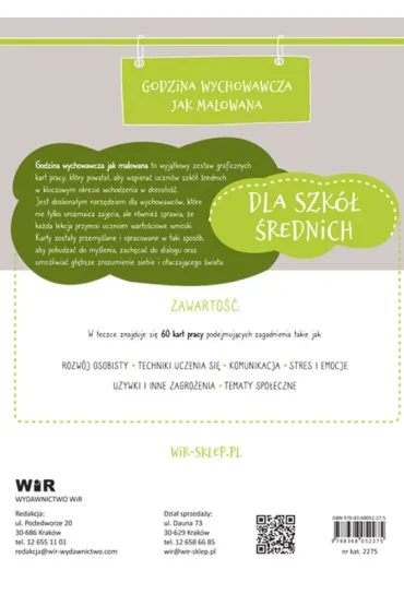 Godzina wychowawcza jak malowana dla szk� �rednich - Sylwia  Oszczyk
