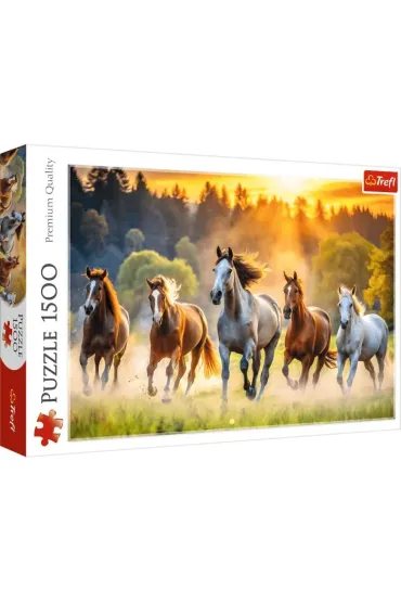 Puzzle 1500 el. Dzikie konie Trefl