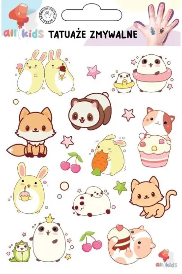 Tatua�e zmywalne dla dzieci Sweet kawaii cute All4Kids