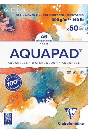 Clairefontaine Blok A6 akwarelowy aquapad 300g 50ark