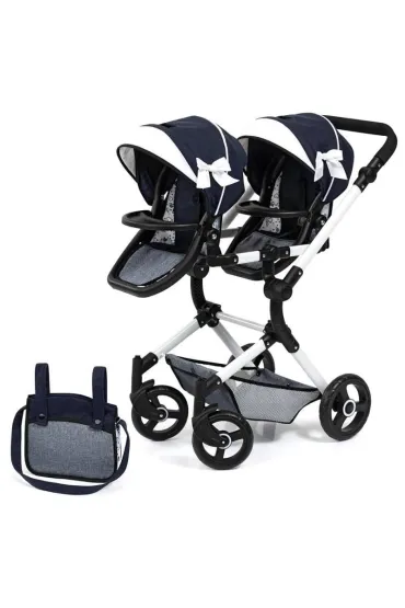 W�zek dla lalek bli�niaczych Twin Neo niebieski Bayer Design