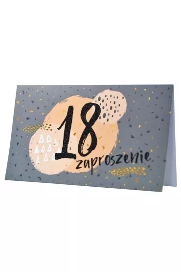Kukartka Zaproszenie ZP-008 Urodziny 18 5 szt.