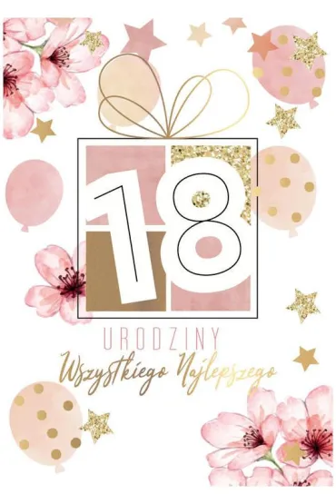 Kukartka Karnet B6 PR-353 Urodziny 18