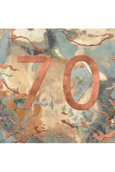 Museums & Galleries Karnet kwadrat z kopert� Urodziny 70