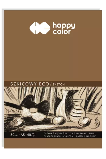 Happy Color Blok szkicowy ECO, ART, A5, 80g, 40 arkuszy