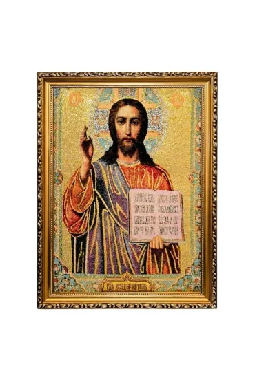 Obraz Haftowany Chrystus Pantokrator 42/32cm