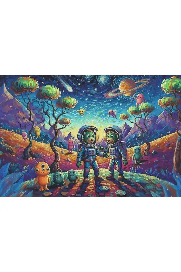 Puzzle Kosmiczne fantazje 100 el. Inspired By Art Rodzina Treflik�w 16562