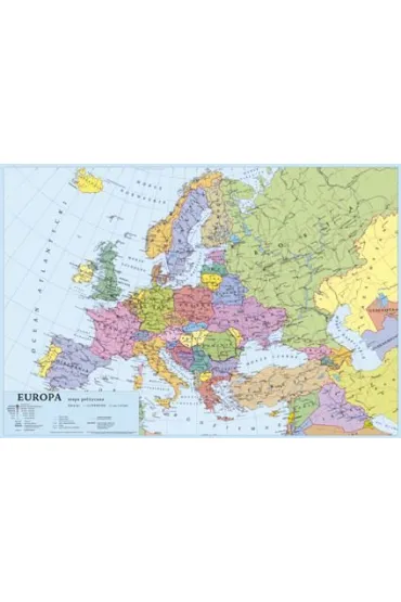Kreska Szkolny podk�ad na biurko. Mapa polityczna Europy