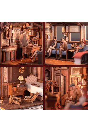 Puzzle Miniaturowy domek Book Nook Zagadka Orient Expressu Habarri