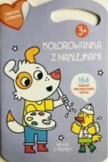 Kolorowana z naklejkami. Na wsi z pieskiem