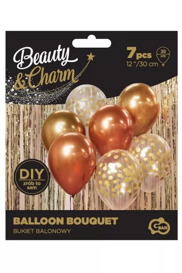 Godan Bukiet balonowy Beauty&Charm z�oto-miedziany 30cm