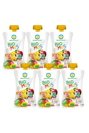 Bio Food Mus mango-bananowo-jab�kowy Zestaw 6 x 90 g Bio