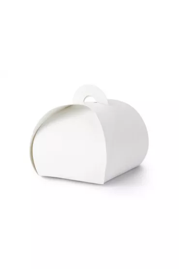 PartyDeco Pude�eczka bia�e 6x6x5.5cm 10 szt.