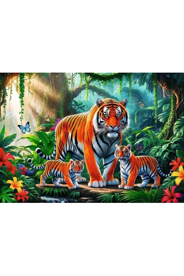 Puzzle 200 el. Tygrysie zwyczaje Trefl