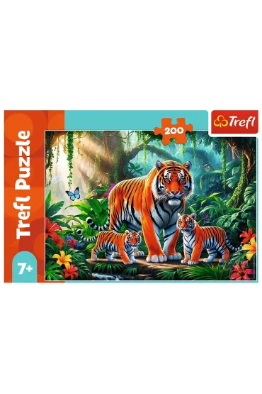 Puzzle 200 el. Tygrysie zwyczaje Trefl