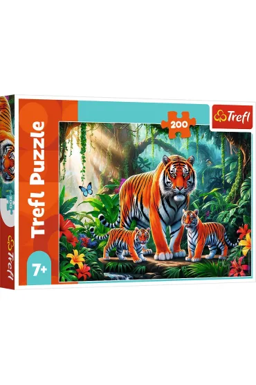 Puzzle 200 el. Tygrysie zwyczaje Trefl