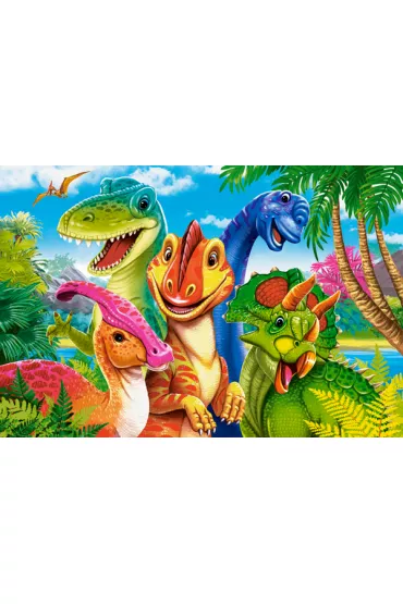 Puzzle 40 el. Dinosaurs Selfie Castorland