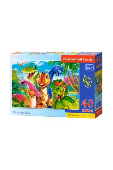 Puzzle 40 el. Dinosaurs Selfie Castorland
