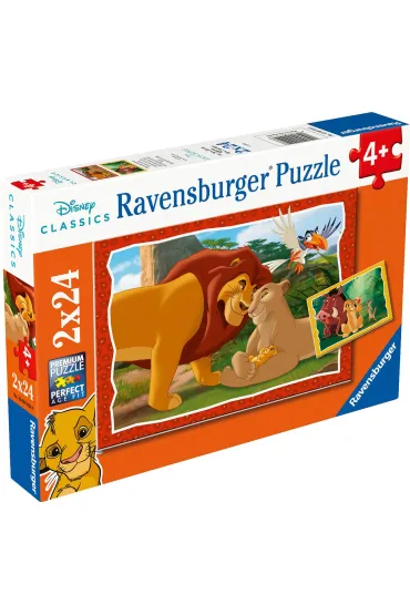Puzzle dla dzieci 2x24 el. Kr�l Lew Ravensburger