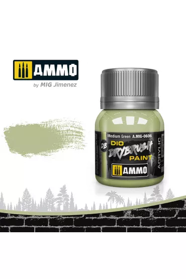 Ammo: DIO Drybrush - Medium Green 40 ml