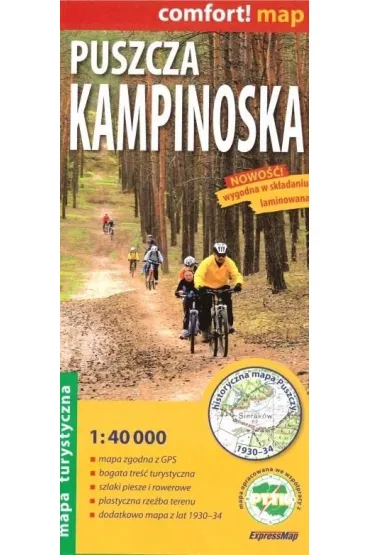 Puszcza Kampinoska mapa turystyczna 1:40 000 laminat 2025
