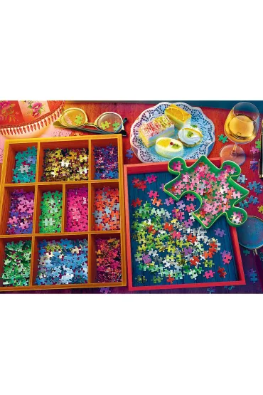 Puzzle 3000 el. Wiecz�r z puzzlami Trefl