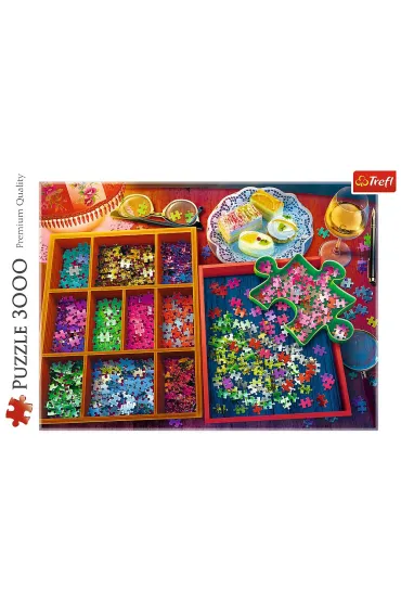 Puzzle 3000 el. Wiecz�r z puzzlami Trefl