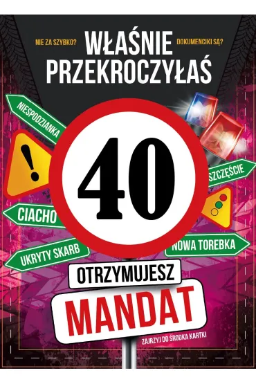 Armin Style KARNET URODZINY 40 B6 Z KOP AS GM-1268 FOL