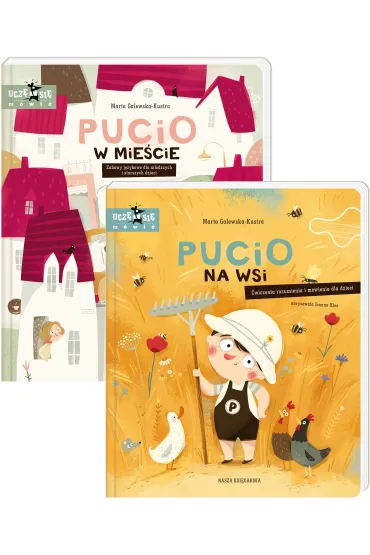 Pakiet: Pucio w mie�cie. Zabawy j�zykowe dla m�odszych i starszych dzieci, Pucio na wsi. �wiczenia rozumienia i m�wienia dla dzieci - Marta Galewska-Kustra