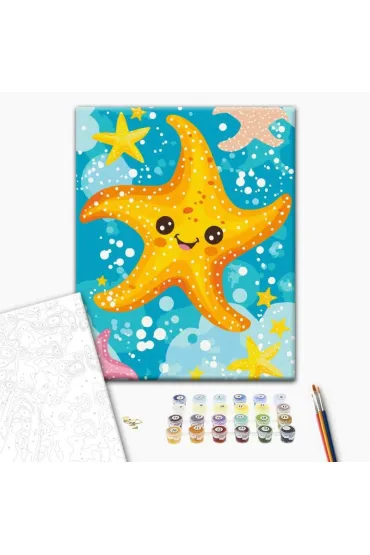 Brushme Malowanie po numerach - Kids Rozgwiazda 30x40cm