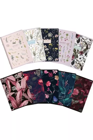 Top-2000 Zeszyt A5 Secret Garden kratka 32 kartki 10 szt.