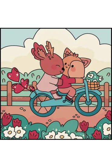 Kocham ci� czule. Sweet & cozy coloring - C�leste illustration